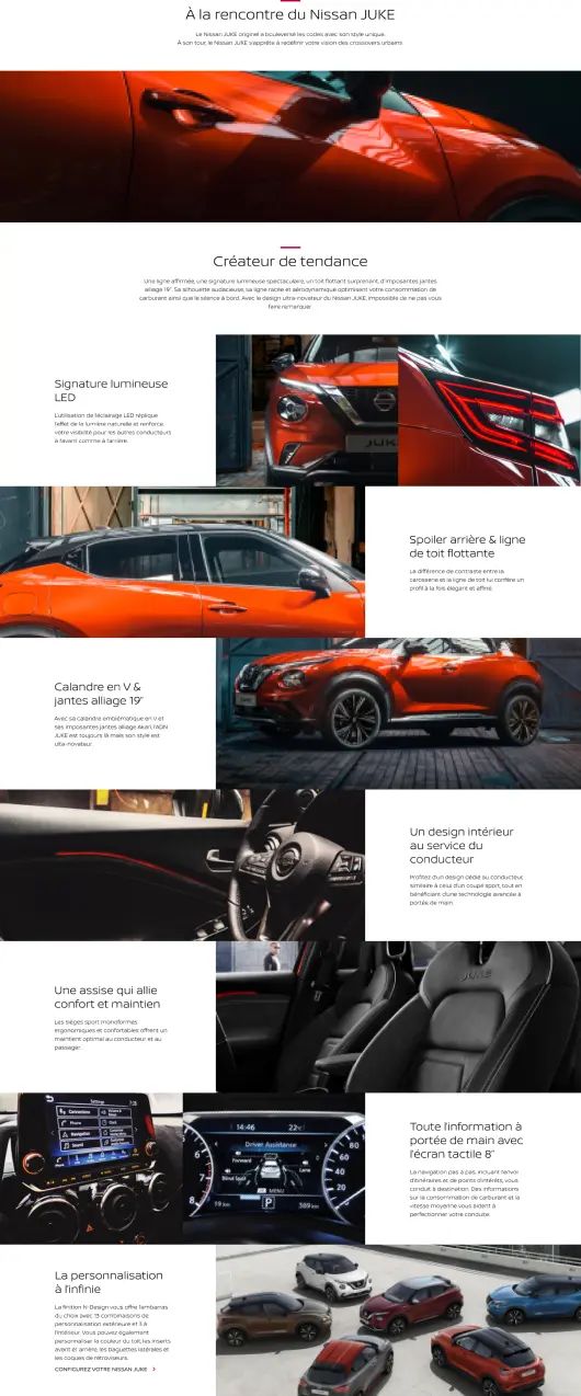 Immersive showcase with design injection Nissan JukeDesign
