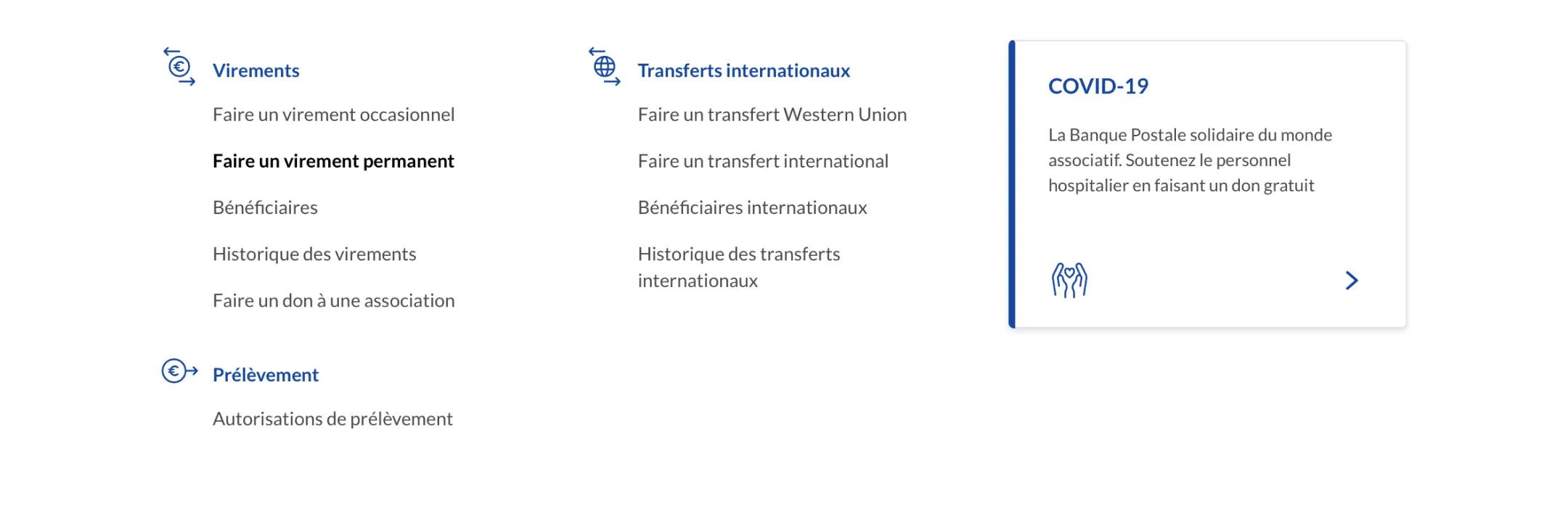 Navbar dépliée
