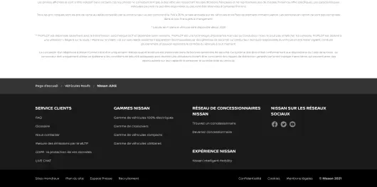 Terms and conditions Footer Nissan JukeFooter