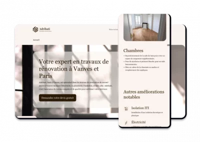 Adribati – Création site rénovation intérieure