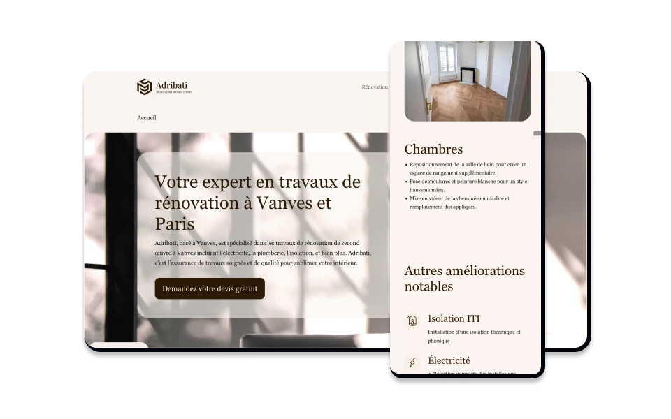 projet-webdesign-adribati Projet webdesign pour Adribati