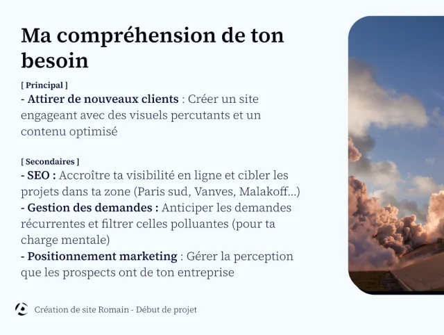 Prise de brief sur le projet Adribati