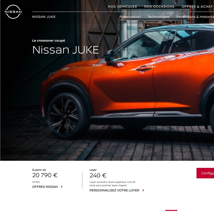 Nissan – Pages produits